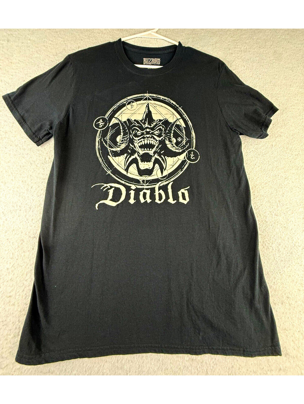 Blizzard Entertainment Diablo Graphic Crew Neck Short Sleeve Tee Black Men's M